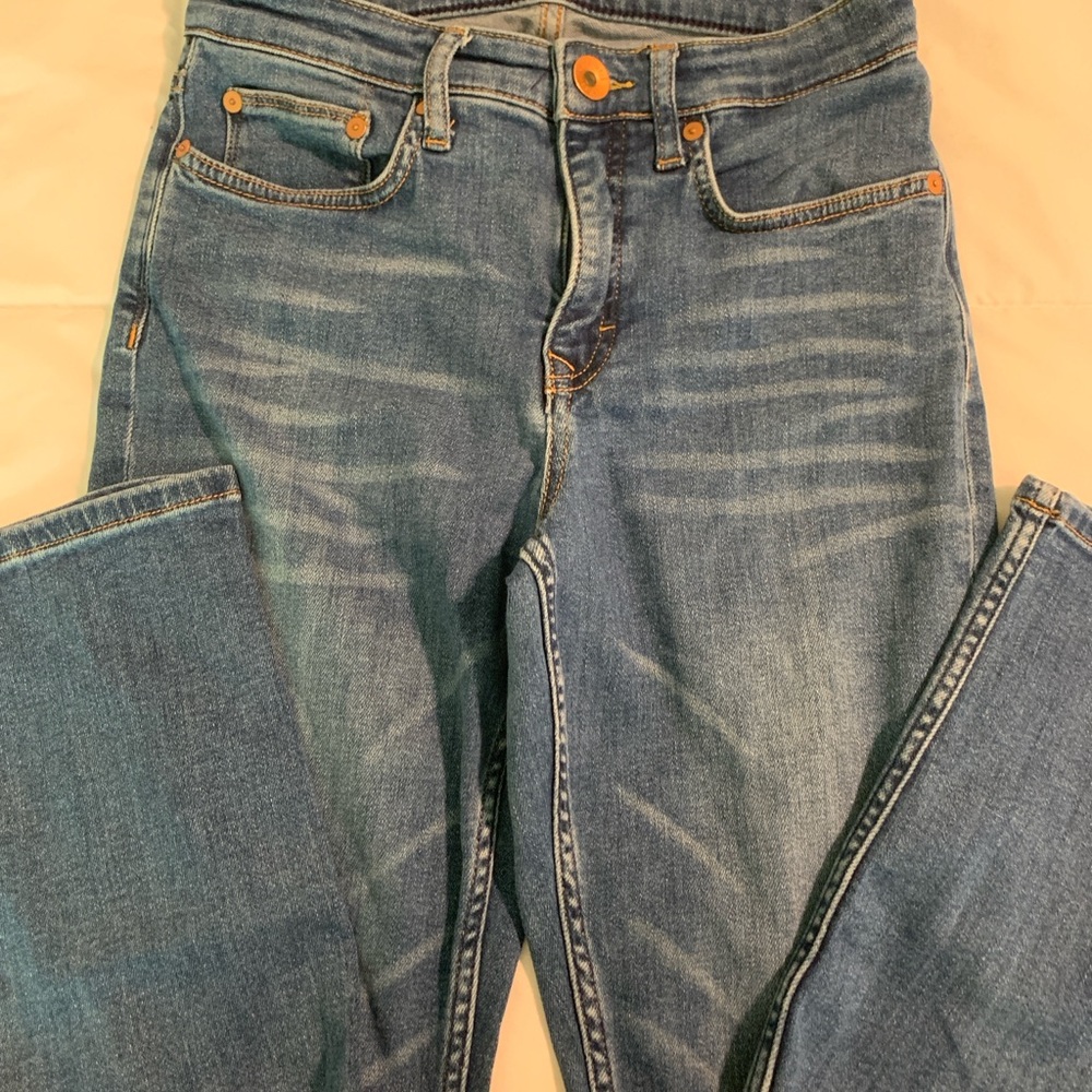 Sz 27 Vineyard Vines Blue Straight Leg Jeans High Rise Straight Coquette Soft